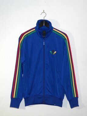 Vintage 2000's Adidas Firebird Rasta Jamaica Track Jacket Bob Marley Reggae Y2K